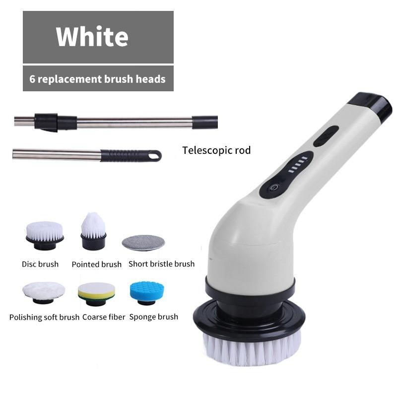25W Multifunctional Wireless Electric Cleaning Brush Household Kitchen Bathroom Rotary Scrubber Portable Handheld Cleaning Gadgets