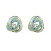 Zircon spiral small fresh ear clips women's spring and summer ear hole earrings new niche simple oil drip jewelry earrings clips