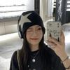 Свитер со звездным узором Холодная шапка Теплая зимняя шапка Шапка-бини Y2k Женская шапка Жаккардовая вязаная шапка-бини Шапка с защитой для ушей в стиле хип-хоп