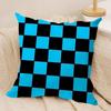 Checkered Square Cushion Cover Soft Plush Fabric DoubleSided Printed Cushion Covers for All Seasons Modern HomeDecor Gift
