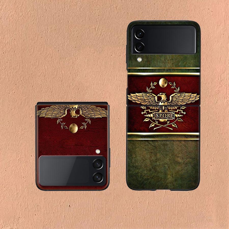 SPQR Roman Imperial Legionv Coque For Samsung Z Flip7 6 Galaxy Case Shockproof Z Flip5 Z Flip3 4 5G Hard Cover Phone TPU PC Har