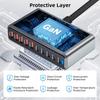 Многопортовое зарядное устройство 695 Вт, 10 портов Type-C, USB-порты, светодиодный дисплей, быстрая зарядка, для дома, офиса, путешествий