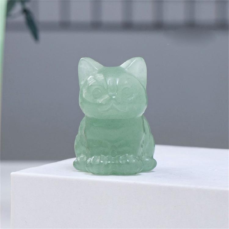 Изящная резная фигурка кошки из кристалла для удачи. Идеальный подарок для друга, детей