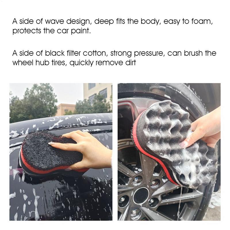 Car Wash Sponges Non Scratch Foam Applicator Pads Honeycomb Car Wax Applicator Pads Buffing Detail Sponge For Auto Cleaning And