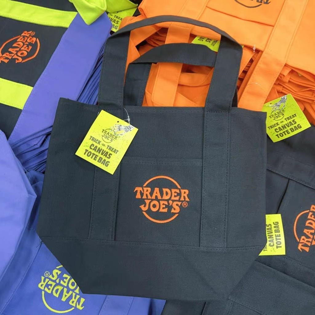 Мини-сумка-тоут Trader Joes, холщовая, экологичная, большая вместимость, для покупок и повседневного использования