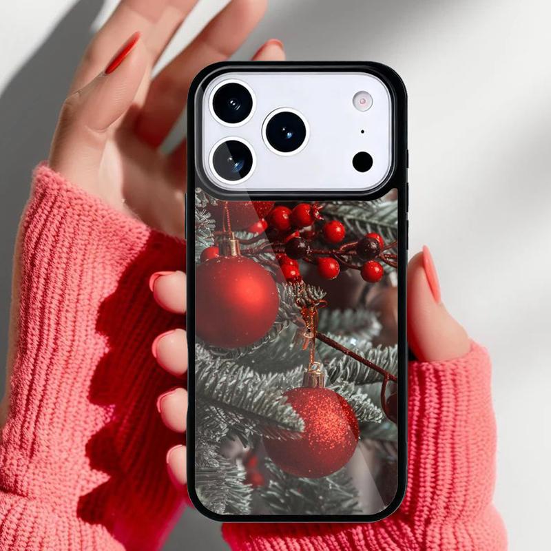 Чехол для телефона 'Рождественская елка Новый год' Арт для iPhone 17 16 15 14 13 Pro Max Задняя крышка для 12 11 Pro Coque