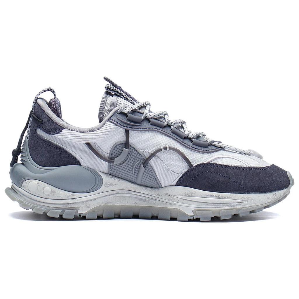 Li Ning CF Star Track Модные Кроссовки с Амортизацией Низкие Спортивные Повседневные Обувь Мужская Микрокристаллический Серый AGLS159-2