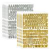 0.5-inch English Letter Sticker Gold and Silver Hand Account Gu Card Small Objects Decorative Small Size Alphanumeric Sticker