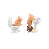 3D Cute Pig Statue Toilet Pig Figure  Creative   Garden Decoration