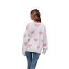 Зимний женский свитер Love Valentine's Day Pullover Heart Color Clash Sweater