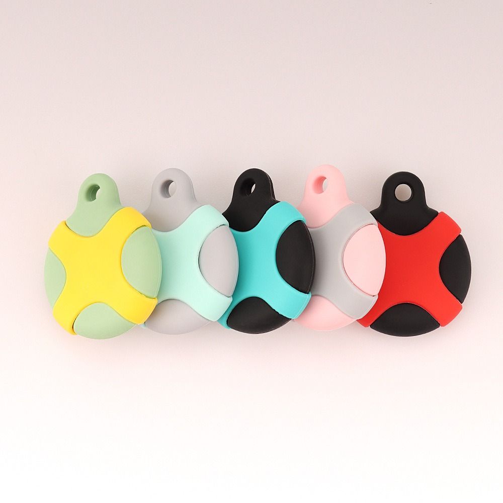 Silicone for Air Tag Protective Cover With Hook Buckle Tracker Case Colorful Locator Shell  Adults