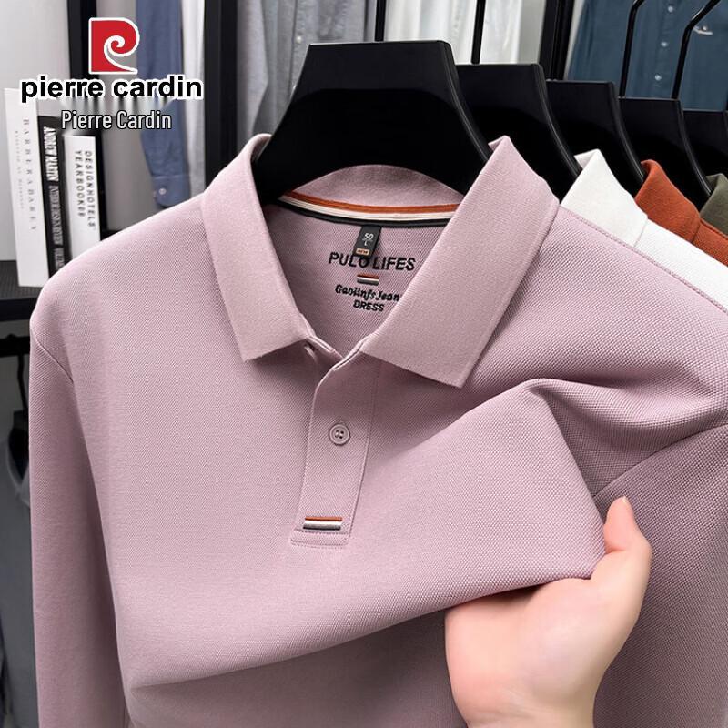 Pierre Cardin Мужская футболка-поло с длинным рукавом из мерсеризованного хлопка