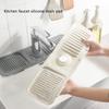 Portable Kitchen Faucet Foldable Soft Silicone Faucet Drain Mat Bathroom Countertop Storage Rack Washstand Splash-proof Sink Mat