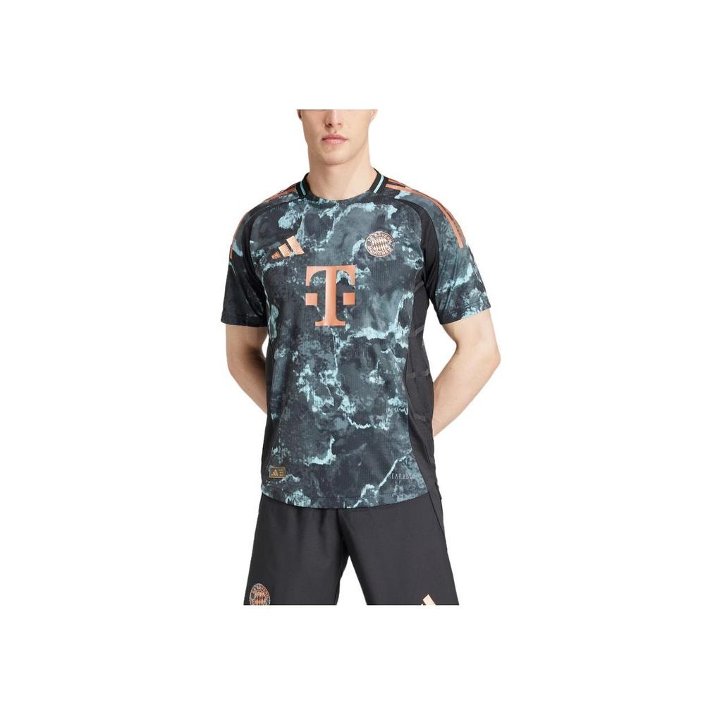 adidas Футболка ФК Бавария 24/25 Away с камуфляжным дизайном, универсальная, дышащая, с коротким рукавом, мужская, черная JE8669