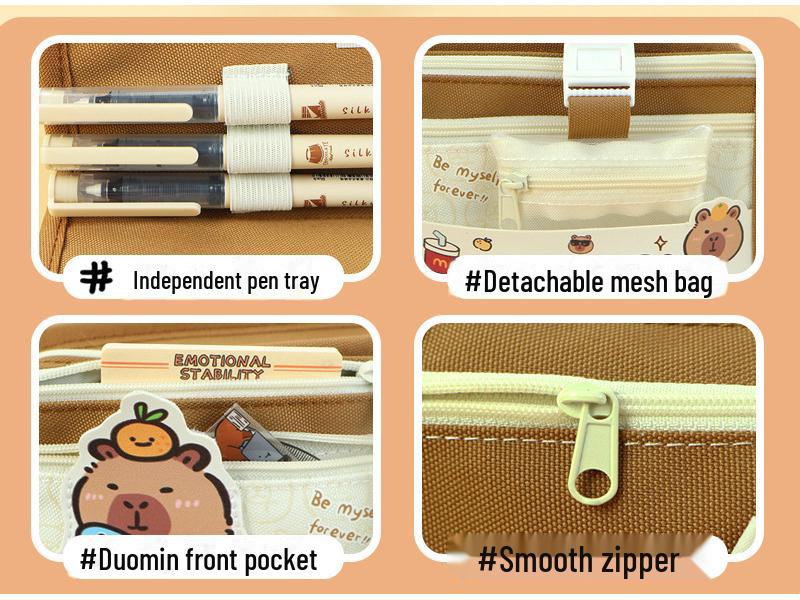 Многослойный пенал Capibara — большой емкости и защита от грязи для студентов