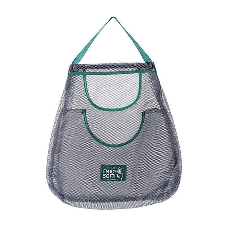 Hanging Storage Net Bag Portable Hollow Breathable Bag For Ginger Garlic Onion Fruits Vegetables