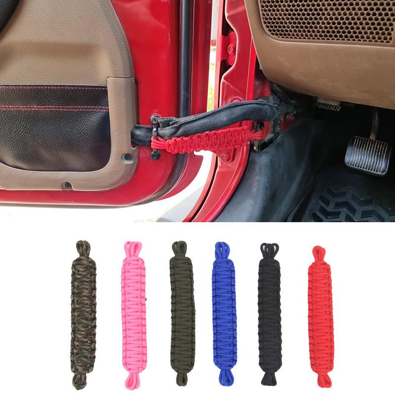 1 пара ремней для ограничения открывания дверей для Jeep Wrangler CJ YJ TJ JK JL 1996-2024, прочность на разрыв 550 фунтов, прочный ограничитель поворота