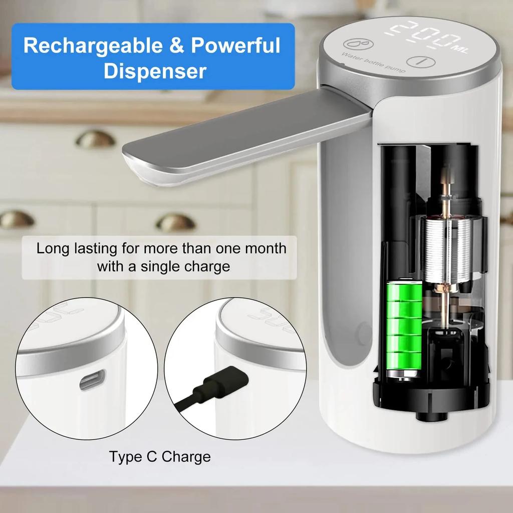 Electric Water Bottle Pump for 5 Gallon Water Bottle Dispenser Pump Automatic Drinking Water Pump Portable Water Dispenser