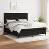 Vidaxl Континентальная кровать с матрасом, черная, ткань 160x200 см