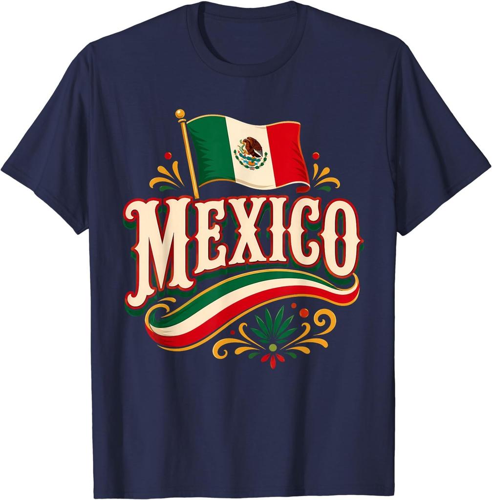 Mexico Flag Vintage Pride Heritage Mexican Culture Men Women T-Shirt