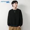 Jeanswest Men's Trendy Solid Color Round Neck Sweatshirt