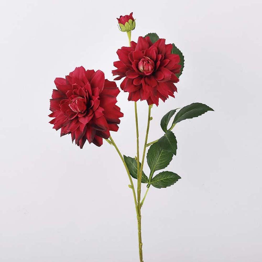 Real Touch Simulation Big Dahlia Realistic Faux Dahlia Branch Fake Flower  Party Favors