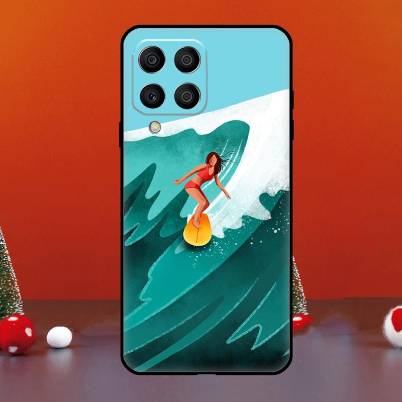 Surfing Wave For Samsung Galaxy M52 M32 M12 M11 M21 M31 M13 M33 M35 M53 M55 M15 M14 M34 M54 M06 M16 Case