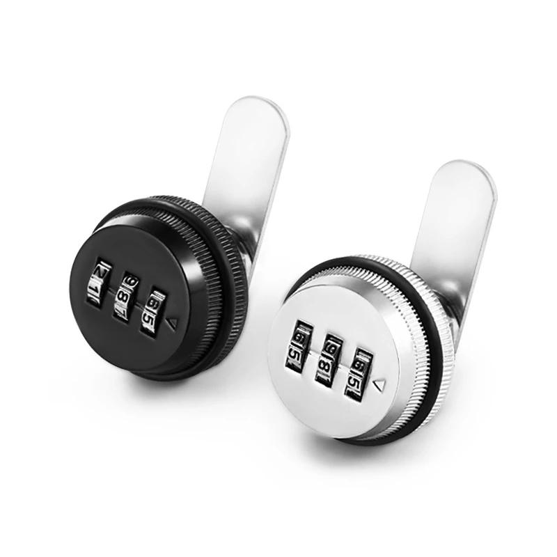 Цинковый сплав, 3-значный пароль безопасности, бесключевой ящик, кулачковый замок, комбинация, кодированная дверная фурнитура для шкафа