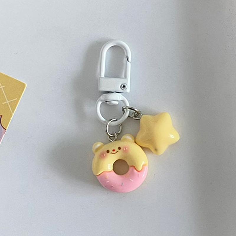 Милая пентаграмма звезда масло медведь брелки сумка кулон мультфильм брелок ювелирные изделия женский рюкзак подвески декор аксессуары