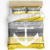Vintage Farm Barn Wood Grain Anchor Yellow Duvet Cover With Pillow Case 3pcs Bedding Set Quilt Cover Double Bed Home Textile