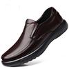 Men's Genuine Leather Shoes Big Size 38-47 Slip-on Loafers Men Leather Casual Shoes Fashion Winter Warm Footwear 2024 New