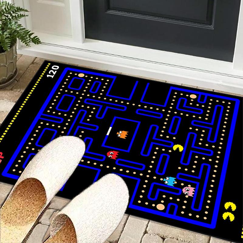 Pac game Adventure Office Rug Chair Mat, Game Carpet, Suitable for Front Door, Bedroom, Living Room, Desk, Holiday Gift