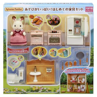 Кукольная мебель Sylvanian Families Набор Много Веселья Первый Se-203 Сертификация ST От 3 Лет Игрушка Кукольный Домик EPOCH
