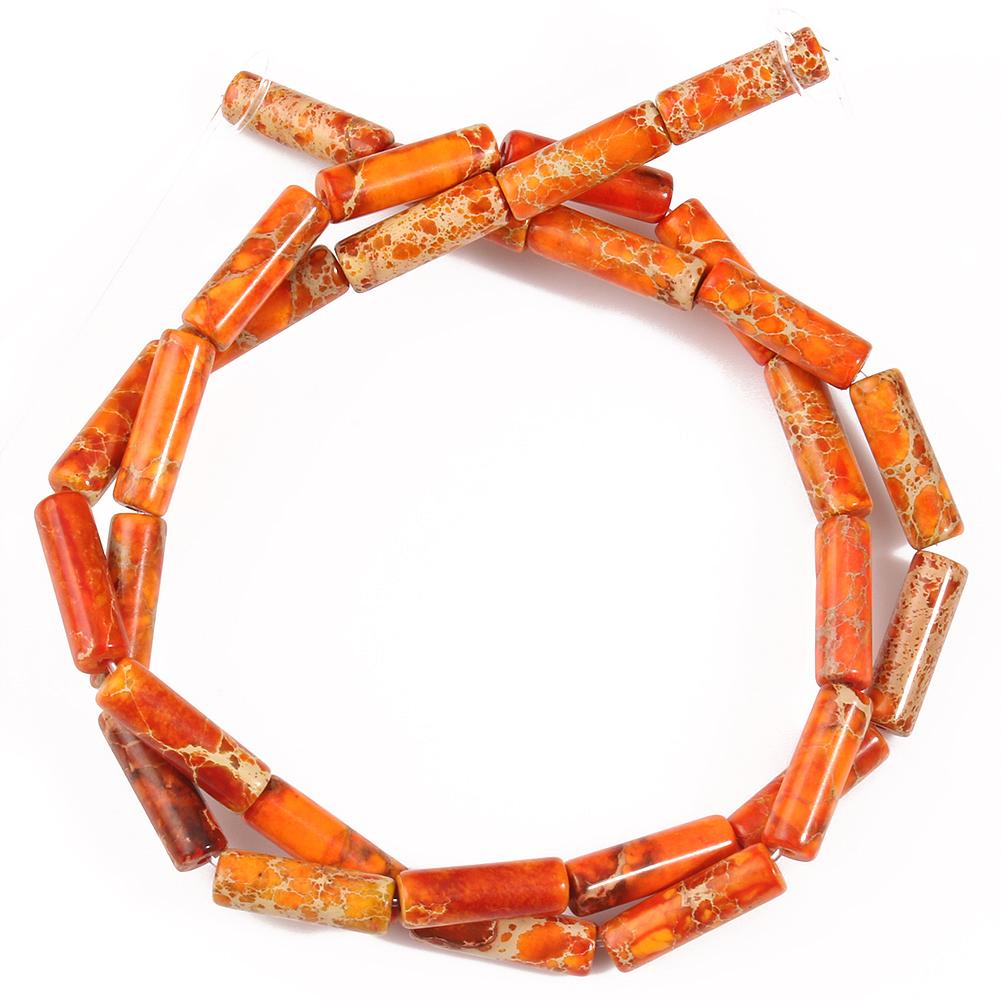 Натуральный осадочный камень яшмы, имперская трубчатая колонна, свободные бусины-разделители для изготовления ювелирных изделий 15 дюймов