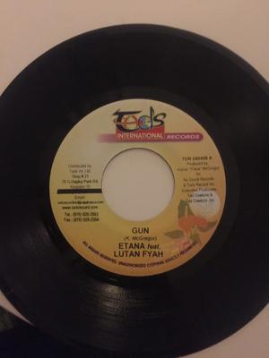 7-дюймовая пластинка ETANA / LUTAN FYAH - Gun TDR240408 Tad's Internati 2008 Ямайка Регги, Ска и Даб Б/у
