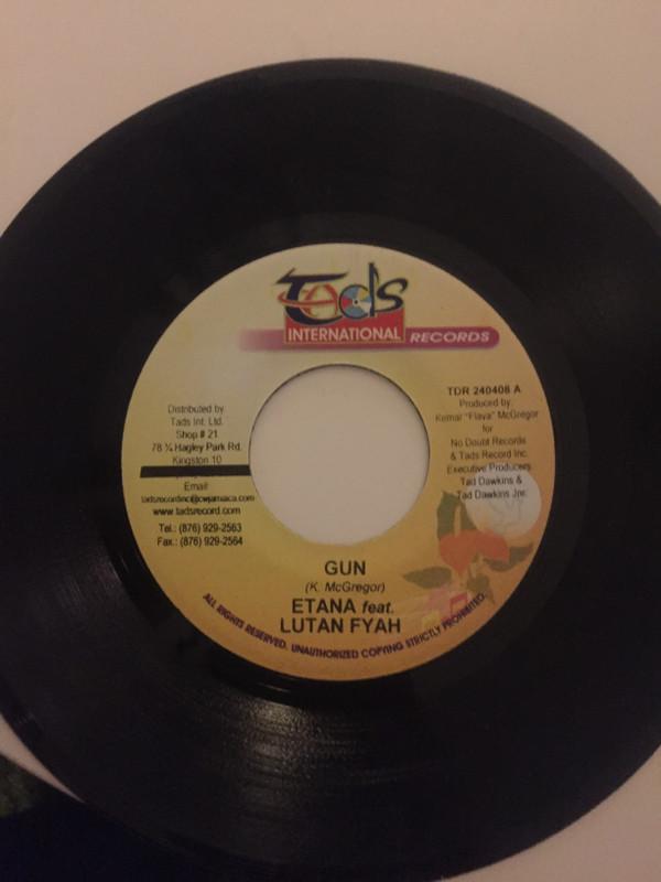 7-дюймовая пластинка ETANA / LUTAN FYAH - Gun TDR240408 Tad's Internati 2008 Ямайка Регги, Ска и Даб Б/у