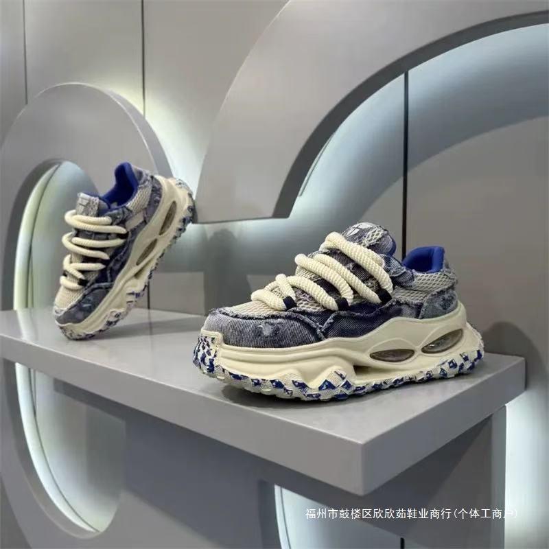 High-end Men's Shoes New Autumn Breathable Mesh Thick-soled Youth Versatile Casual Ruffian Handsome Dad Trendy Shoes