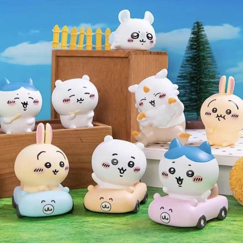 Фигурка Чиикава Игрушка Кавайи Хачиваре Куклы Усаги Украшения Мультфильм Милый Самоуничижительный Медведь Украшение Стола Вентиляторы Детский Подарок