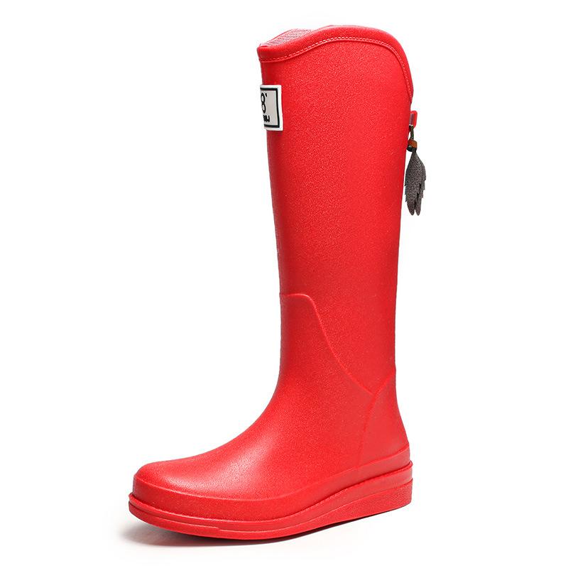 Теплые непромокаемые ботинки, женская модная верхняя одежда, водонепроницаемые, для взрослых, высокие, но нескользящие, до колена, женские непромокаемые ботинки