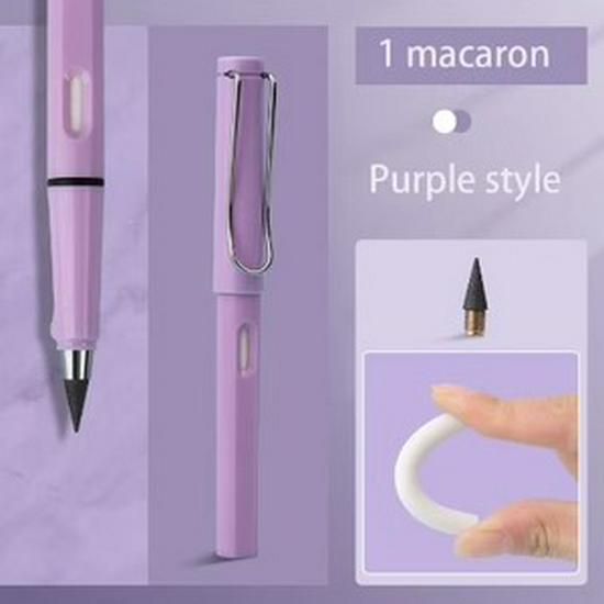 Нетоксичный, не требующий заточки, бесконечный по стиранию, стираемый и долговечный ученический карандаш.