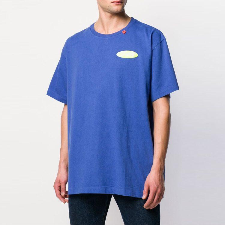 OFF WHITE Футболки Весна/Лето 2019 Мужские С круглым вырезом Средняя плотность OMAA038S191850063060