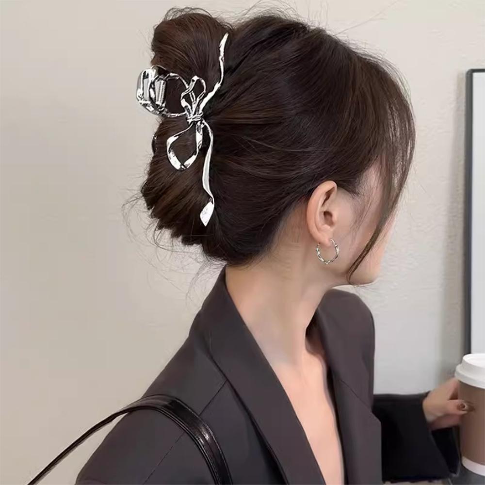 Новые Женские Элегантные Геометрические Заколки-Клешни для Волос Винтажные Простые Зажимы для Волос Крупные Металлические Заколки-Автоматы Модные Аксессуары для Волос