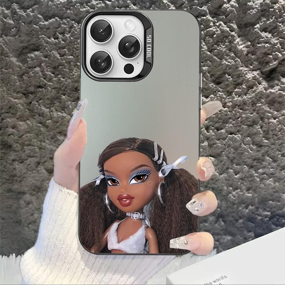 Милый Чехол для Телефона Bratz с Куклой для iPhone 16 15 14 13 12 11 Pro Max X XR XSMAX 8 7 Plus Матовый Ударопрочный Задний Чехол