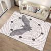 Mystical Bat and Symbols Rug Non-slip rug suitable for living room and bedroom sofas