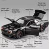1:24 Viper Hellcat Спортивный Автомобиль Модель Игрушка Сплав Литье под Давлением Звук Свет Оттяжка Колесо Рулевое Управление Гоночные Автомобили Модели Дисплей Украшения