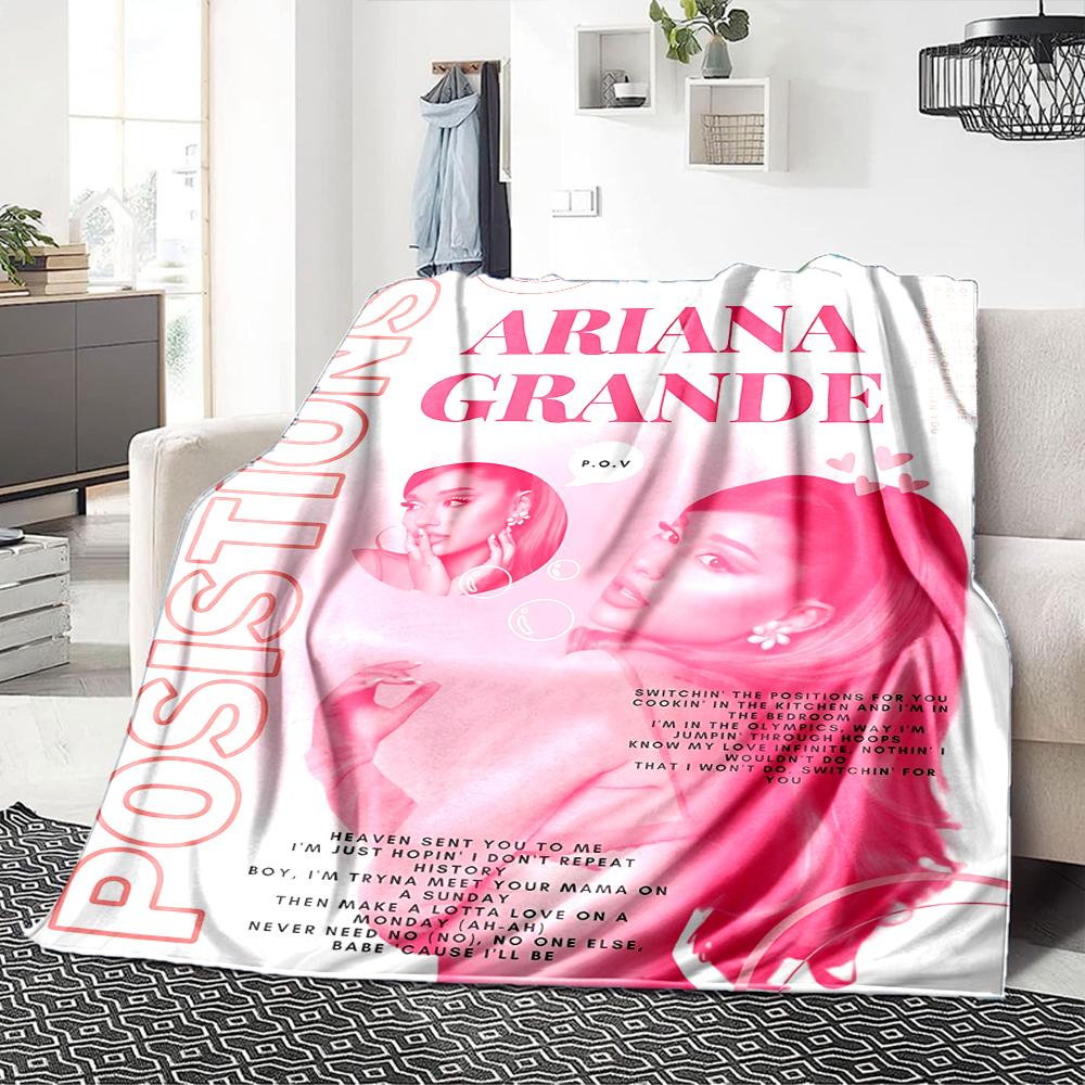 Ariana Grande'S Artwork Blanket Soft Throw Blanket For Home Bedroom Bed Sofa Travel Office Solid Christmas Blanket