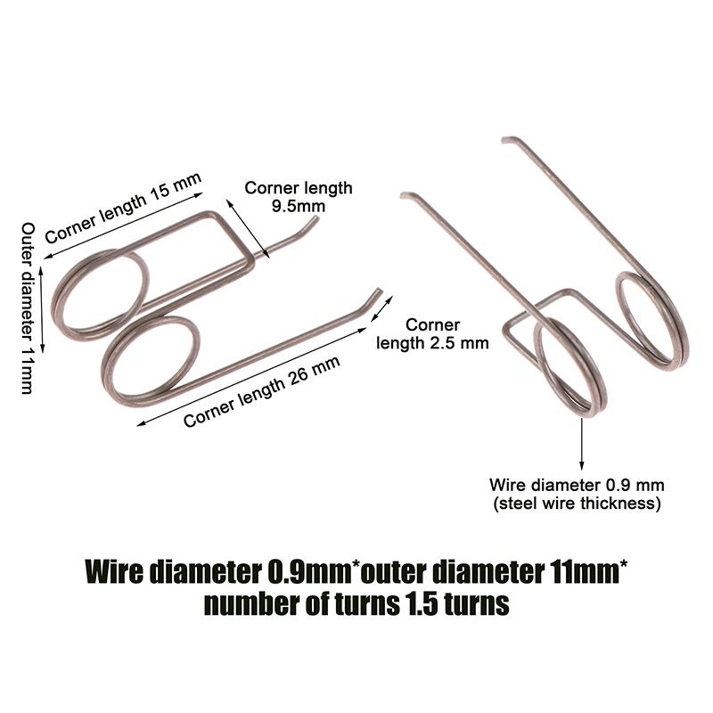 5 шт. двойная торсионная пружина 0,9*11 мм из нержавеющей стали сильная электрическая зачистка проводов пружина фурнитура