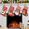 4Pcs Christmas Stockings Decoration Christmas Hanging Socks Set Suitable for Christmas Tree Decoration Items Xmas Home Ornament Wall Decor