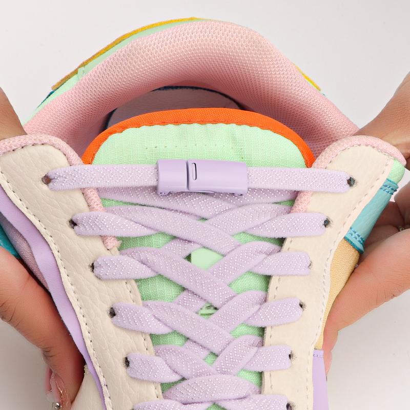 Шнурки без завязывания Магнитные шнурки Зажим Без завязывания Шнурки Плоские Эластичные шнурки для кроссовок Резиновые шнурки Эластичные шнурки