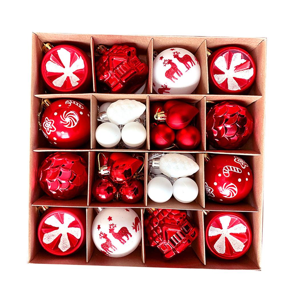 6 см Рождественский шар, украшение, окрашенный, гальванизированный, пластиковый, декоративный набор шаров для рождественской елки для внутреннего праздника